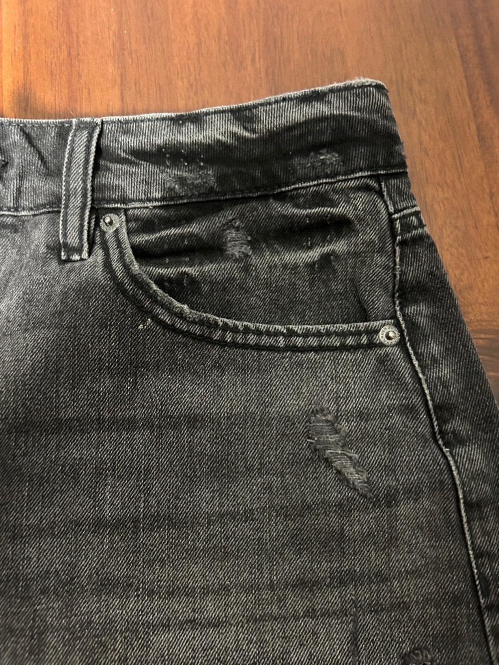 Dynamite Black Distressed Cut-Off Denim Jean Shorts - Size 29